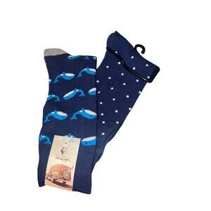 Panama Jack blue whale novelty all over print blue 2 pair Men shoes size 8-12